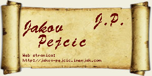 Jakov Pejčić vizit kartica